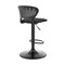 Armen Living Padua Adjustable Black Upholstery Swivel Stool LCPDBABLBL - alternate 7